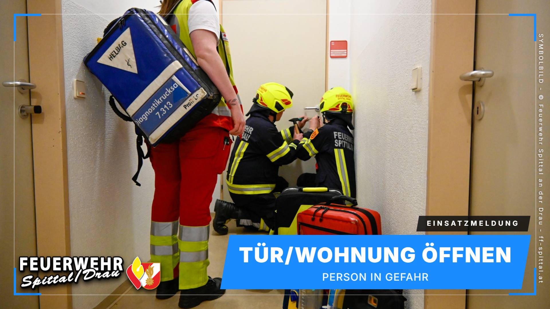 Tür/​Wohnung öffnen Person in Gefahr