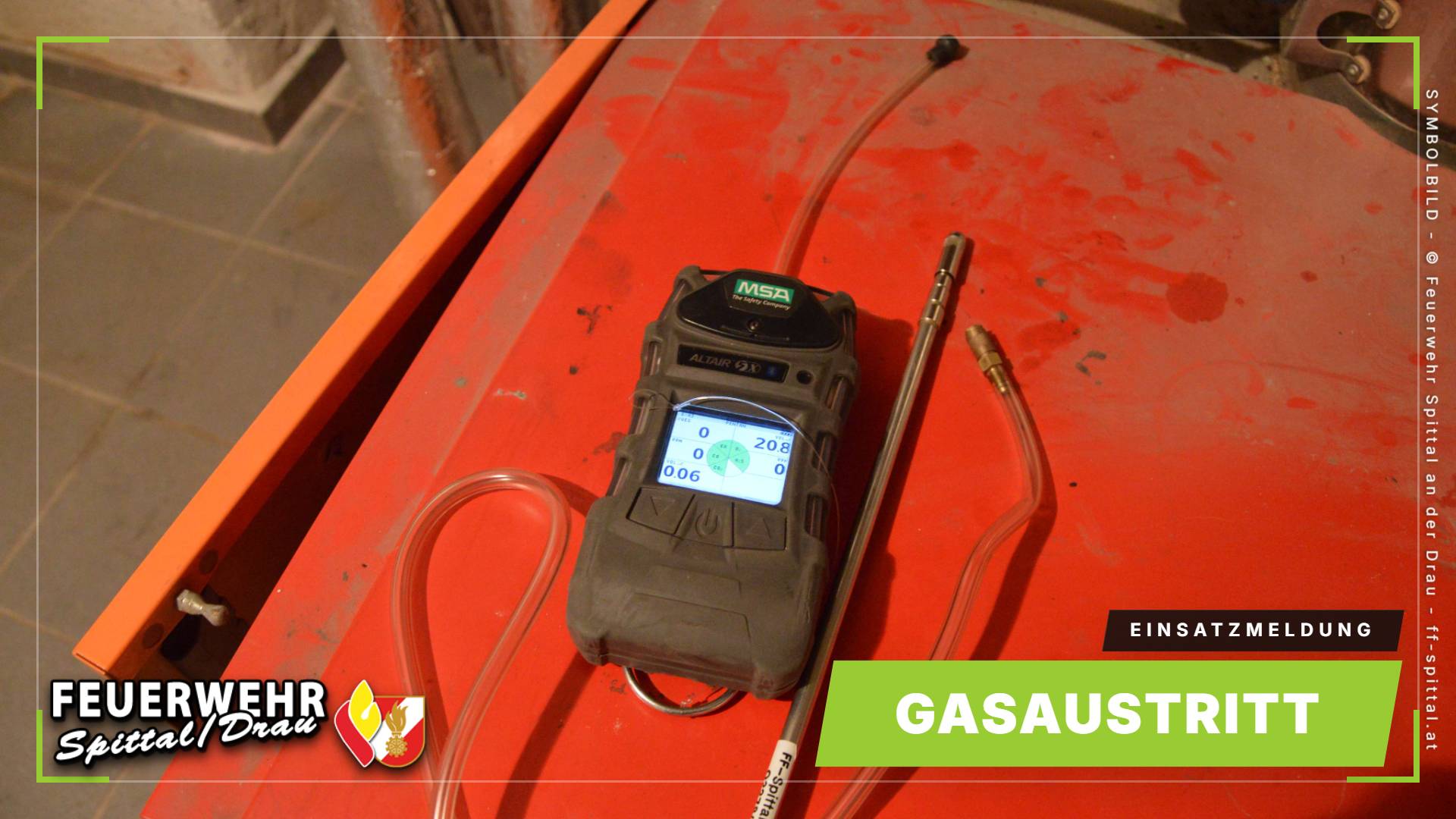Gasaustritt Person in Gefahr