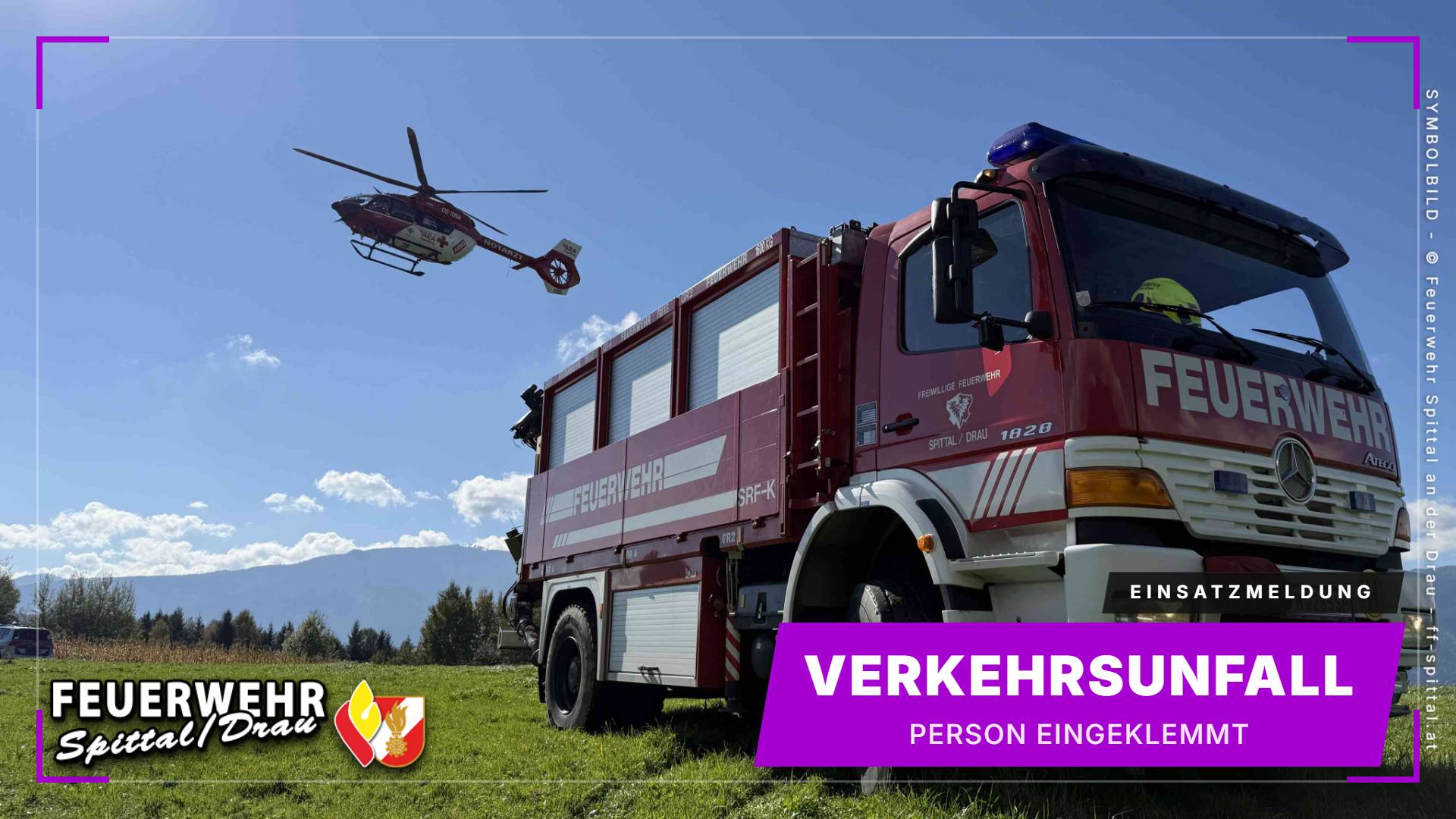 VU Person eingeklemmt