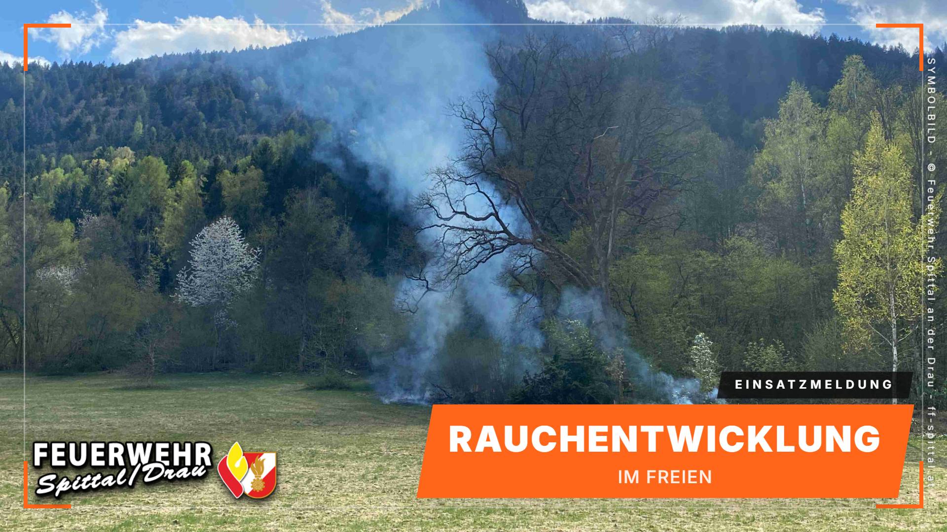 Rauchentwicklung im Freien